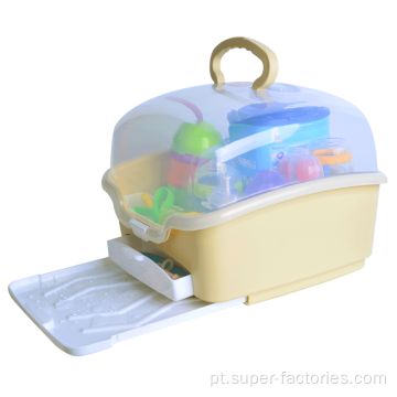 Caixa de armazenamento multifuncional de plástico para produtos de alimentação do bebê